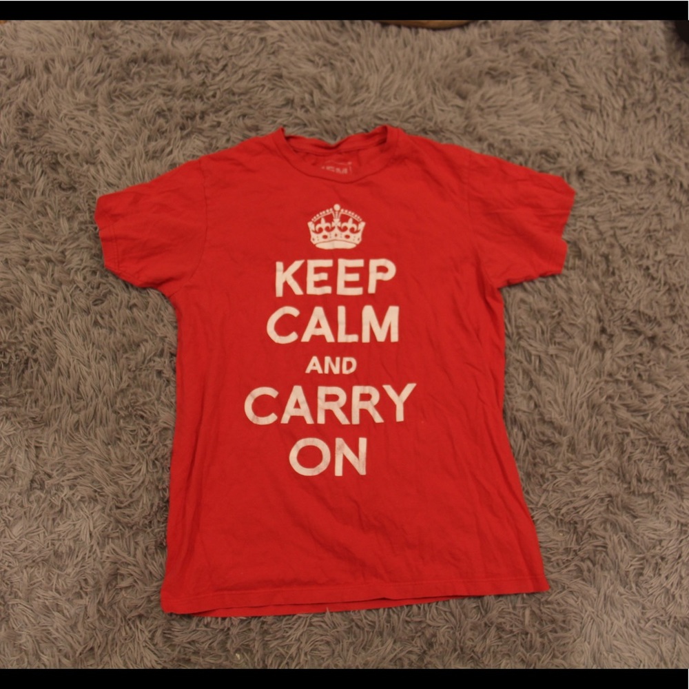 JEM Keep Calm & Carry On T-Shirt Size Medium